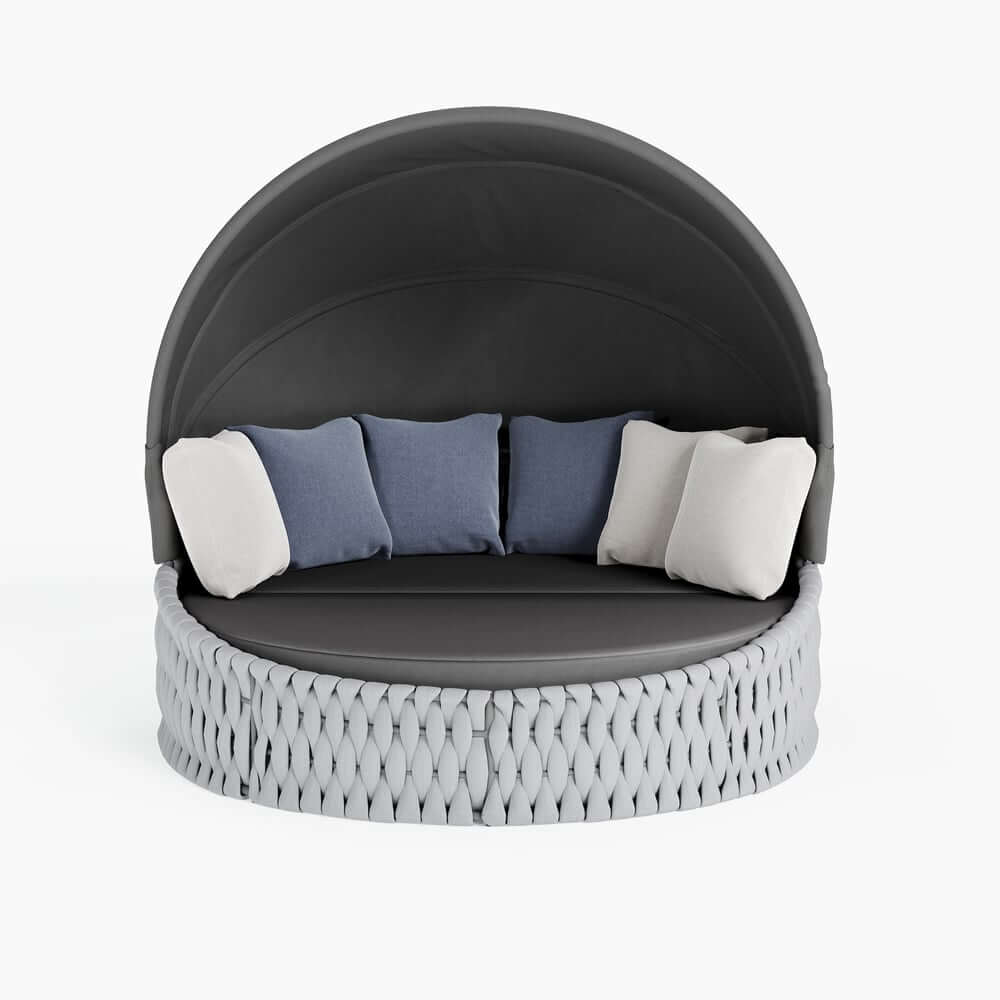 Modern Aluminum Alloy Outdoor Daybed with Removable Cushions