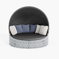 Modern Aluminum Alloy Outdoor Daybed with Removable Cushions