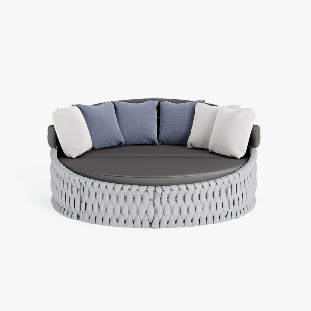 Modern Aluminum Alloy Outdoor Daybed with Removable Cushions