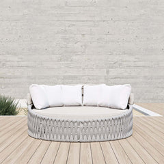 Modern Aluminum Alloy Outdoor Daybed with Removable Cushions