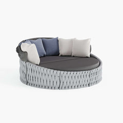 Modern Aluminum Alloy Outdoor Daybed with Removable Cushions