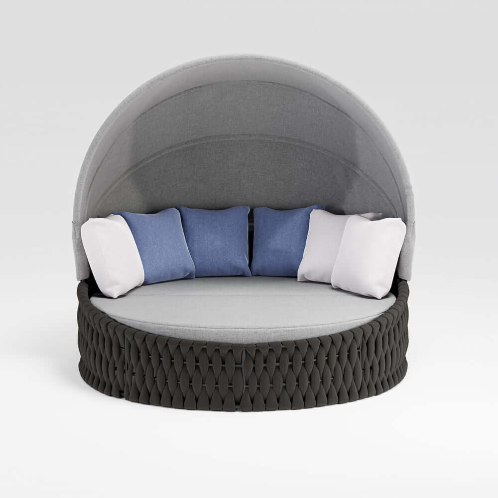 Modern Aluminum Alloy Outdoor Daybed with Removable Cushions