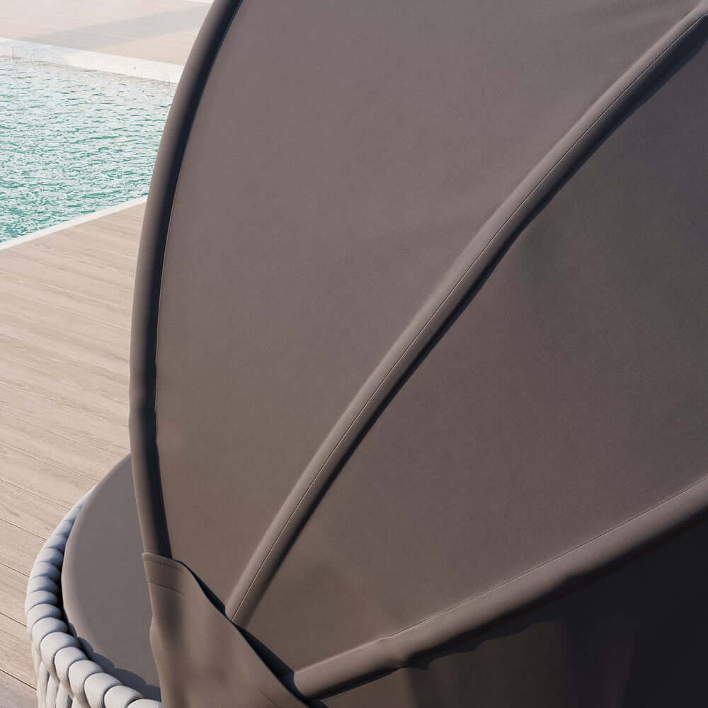 Modern Aluminum Alloy Outdoor Daybed with Removable Cushions