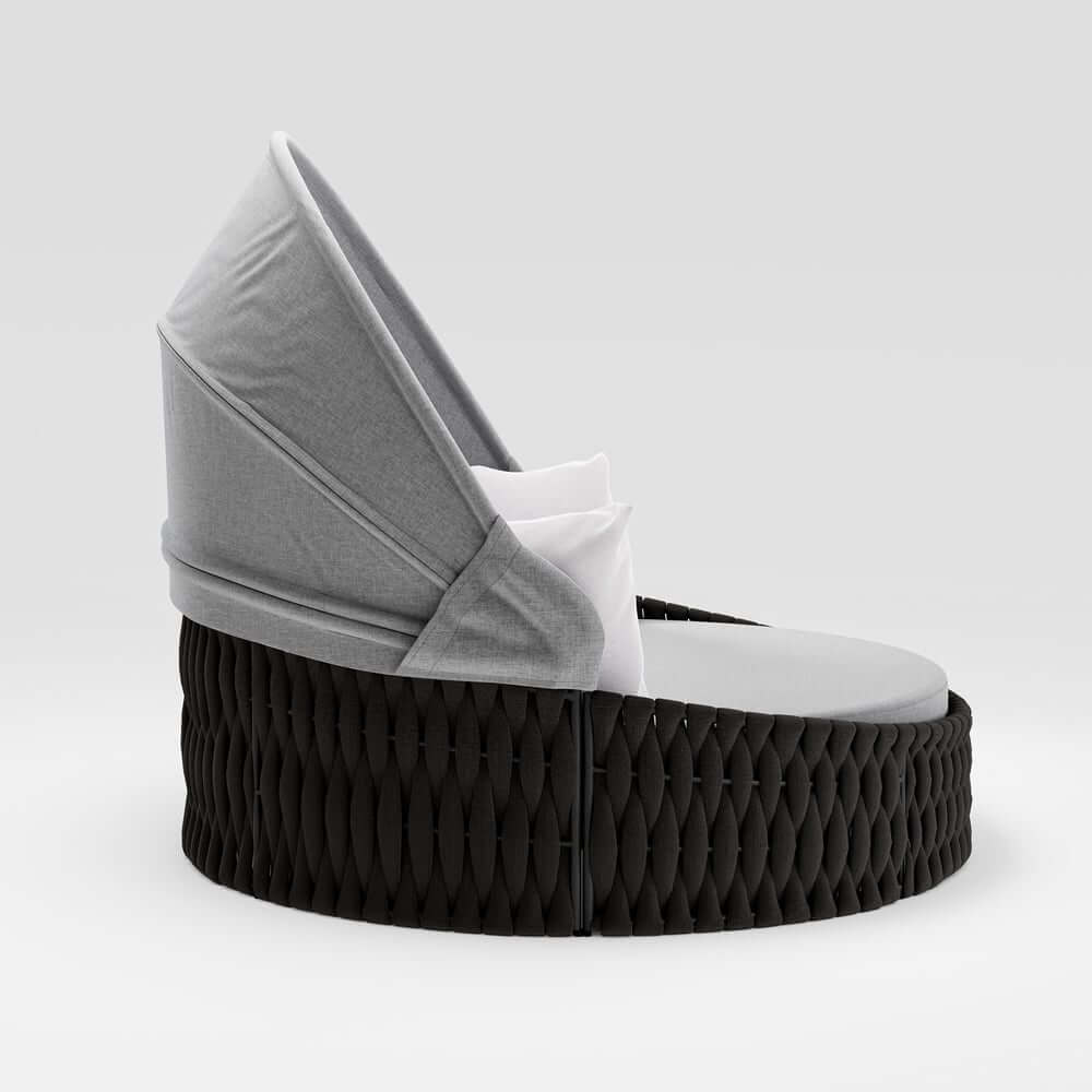 Modern Aluminum Alloy Outdoor Daybed with Removable Cushions