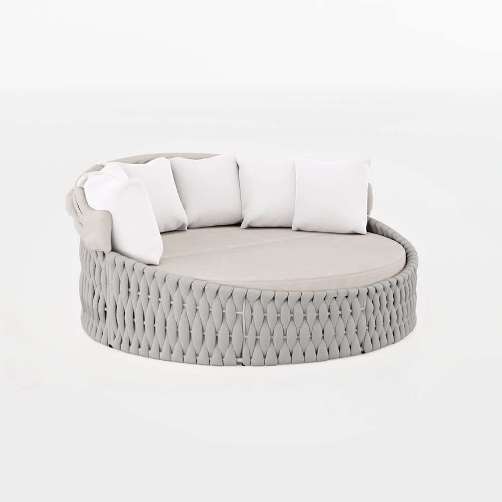 Modern Aluminum Alloy Outdoor Daybed with Removable Cushions
