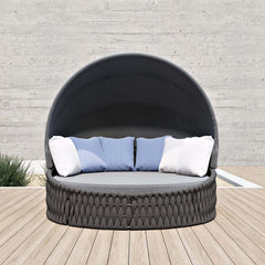 Modern Aluminum Alloy Outdoor Daybed with Removable Cushions