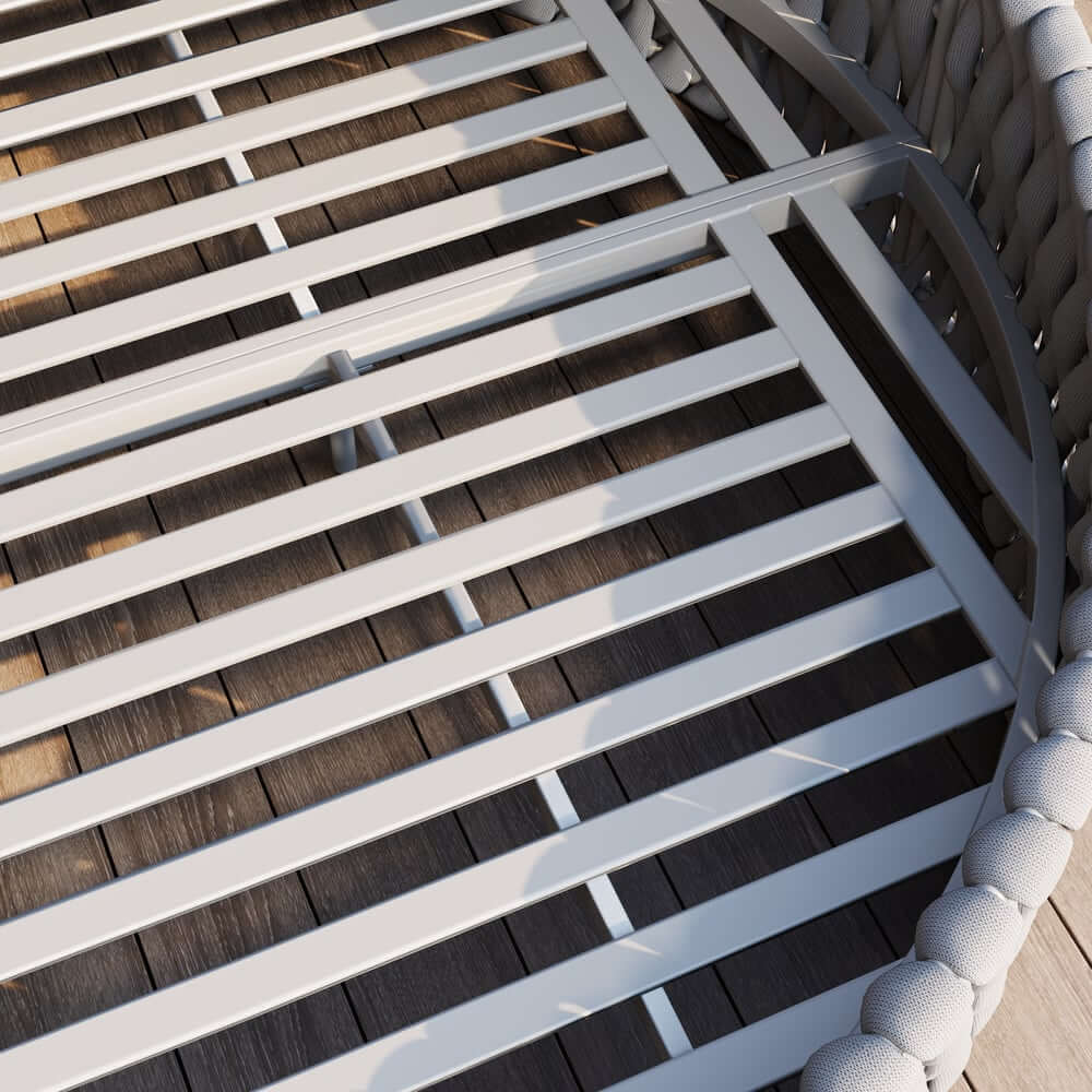 Modern Aluminum Alloy Outdoor Daybed with Removable Cushions