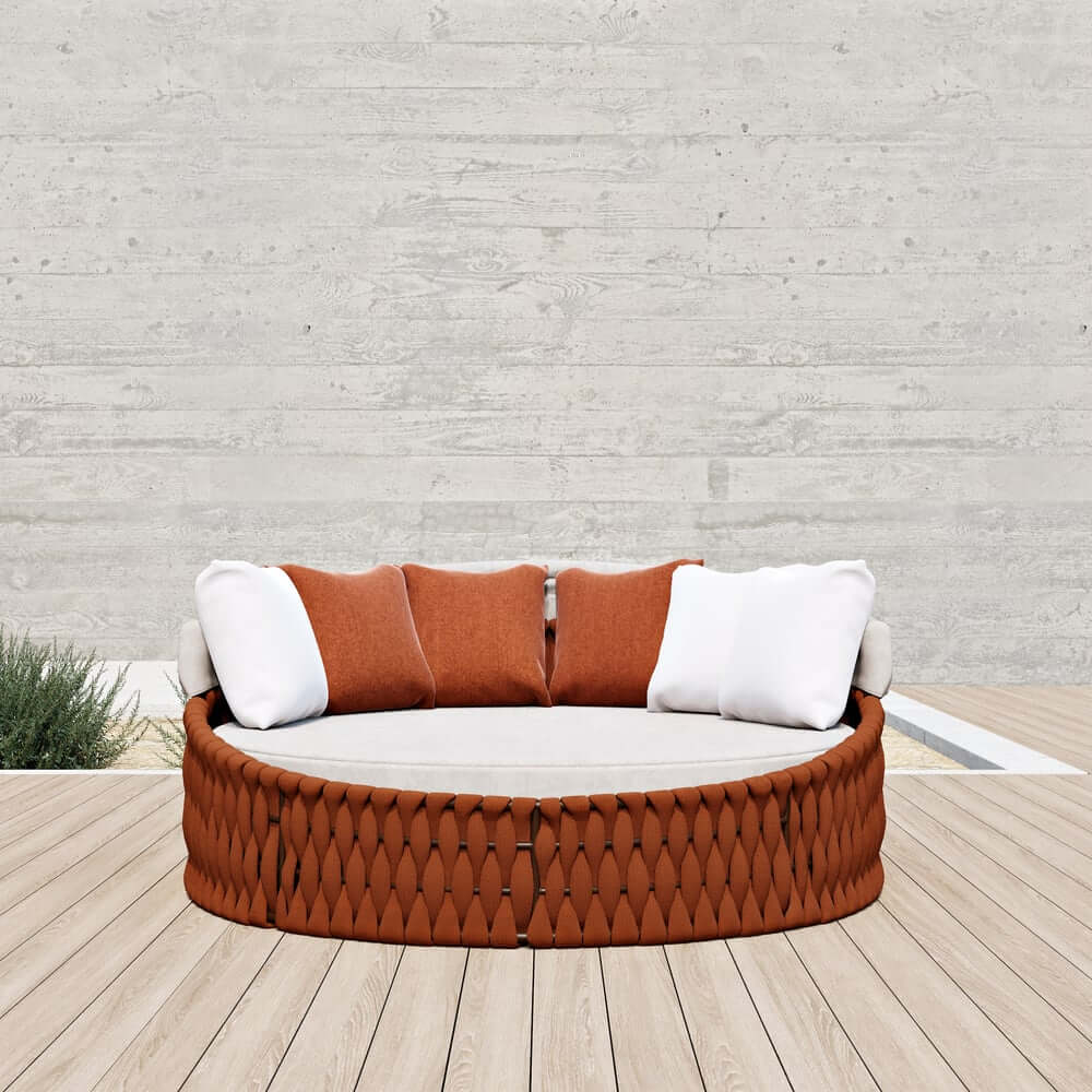 Modern Aluminum Alloy Outdoor Daybed with Removable Cushions