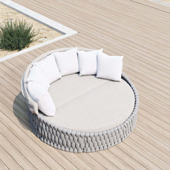 Modern Aluminum Alloy Outdoor Daybed with Removable Cushions