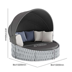 Modern Aluminum Alloy Outdoor Daybed with Removable Cushions Dimensions