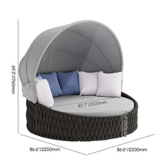 Modern Aluminum Alloy Outdoor Daybed with Removable Cushions Dimensions