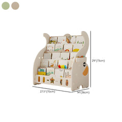 Modern Animal-Themed Kids Bookcase with Storage Bins Dimensions