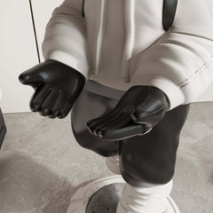 Modern Astronaut Sculpture with Moon Globe Light, PVC Resin Figure