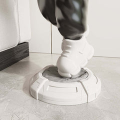 Modern Astronaut Sculpture with Moon Globe Light, PVC Resin Figure