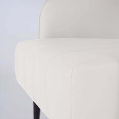 Modern Barrel Chair With Slope Arms And Faux Leather