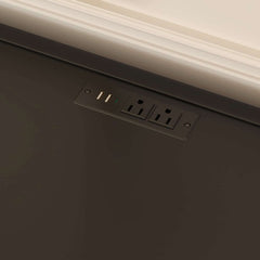 Modern Bedroom Set with Built-In Charging Station and Fluted Design