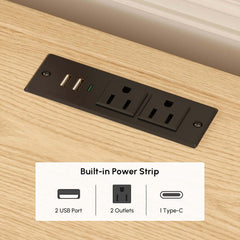 Modern Bedroom Set with Built-In Charging Station and Fluted Design