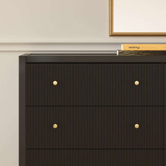 Modern Bedroom Set with Built-In Charging Station and Fluted Design