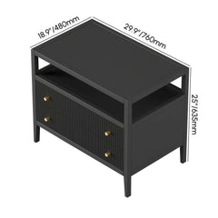 Modern Bedroom Set with Built-In Charging Station and Fluted Design Dimensions