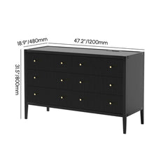 Modern Bedroom Set with Built-In Charging Station and Fluted Design Dimensions