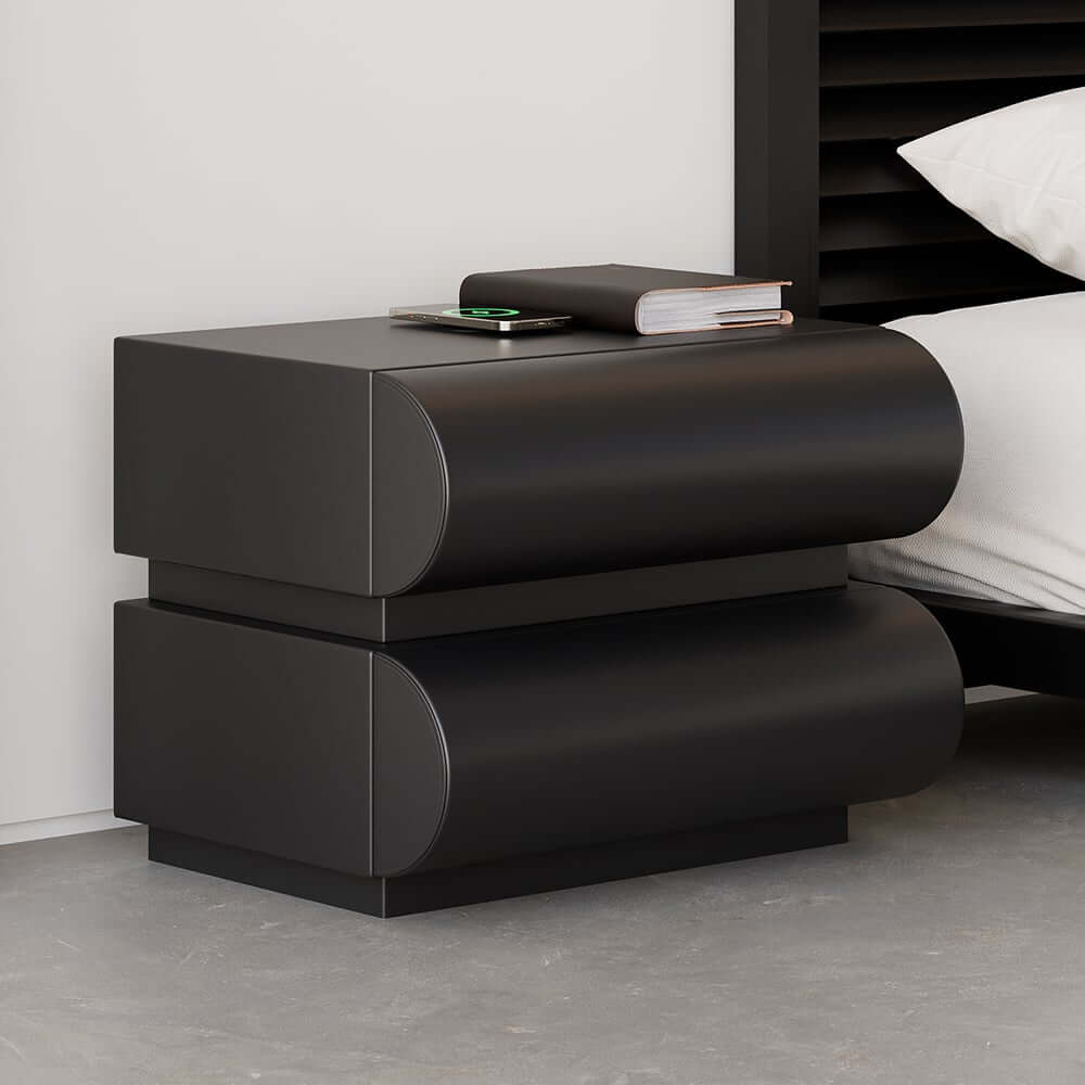 Modern Bedroom Set with Wireless Charging Nightstands
