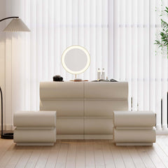 Modern Bedroom Set with Wireless Charging Nightstands