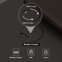 Modern Bedroom Set with Wireless Charging Nightstands