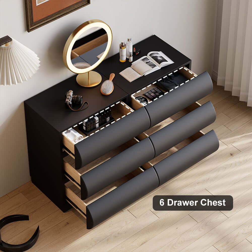 Modern Bedroom Set with Wireless Charging Nightstands