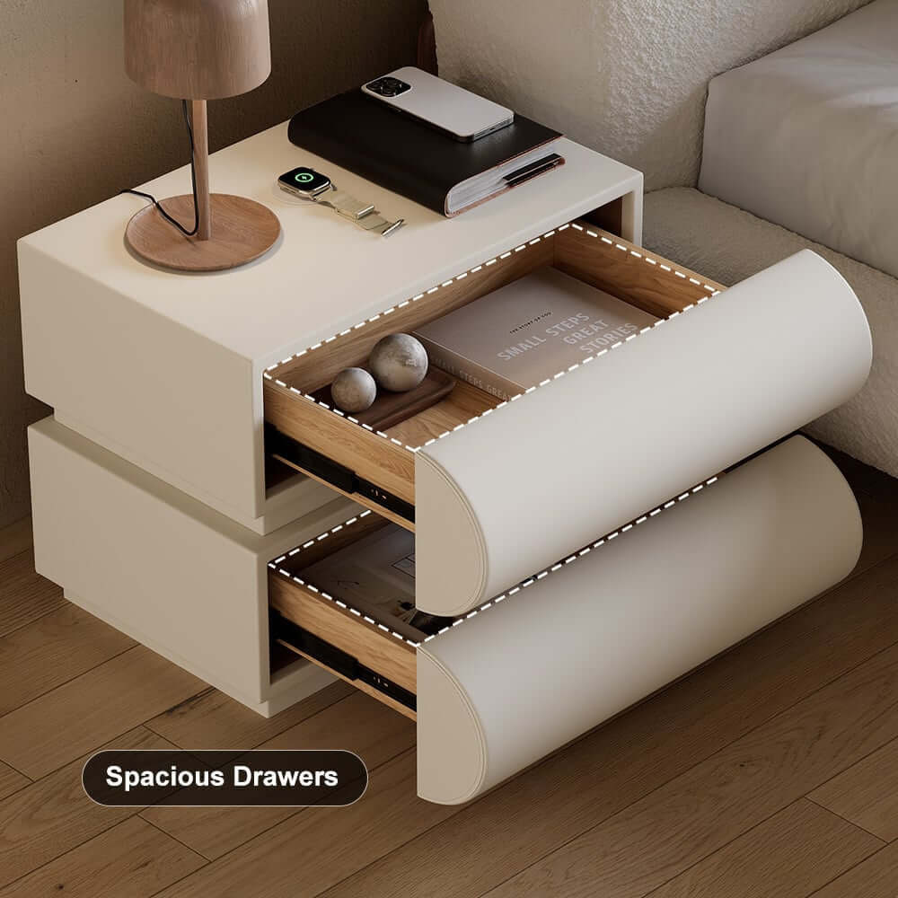 Modern Bedroom Set with Wireless Charging Nightstands
