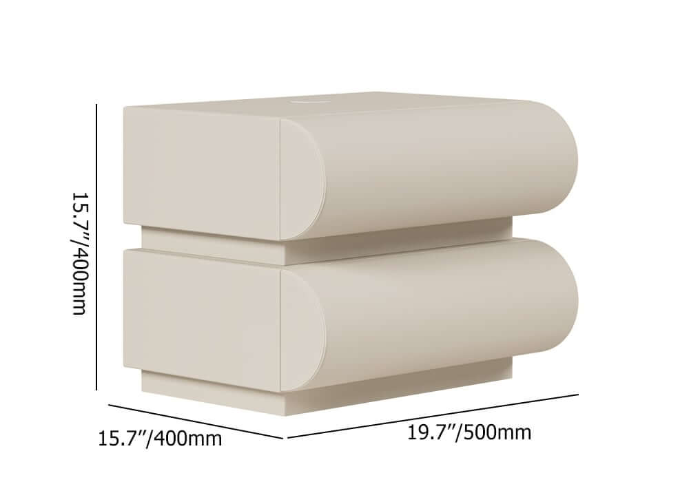 Modern Bedroom Set with Wireless Charging Nightstands Dimensions