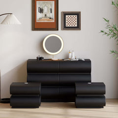 Modern Bedroom Set with Wireless Charging Nightstands Main Product Image