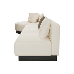 Modern Beige Linen Modular Sectional Sofa, Seats 6