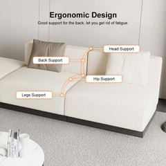 Modern Beige Linen Modular Sectional Sofa, Seats 6