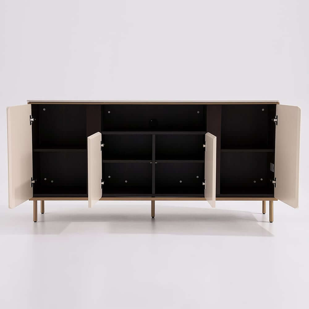 Modern Beige MDF TV Stand For 60-69 Inch TVs