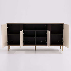 Modern Beige MDF TV Stand For 60-69 Inch TVs