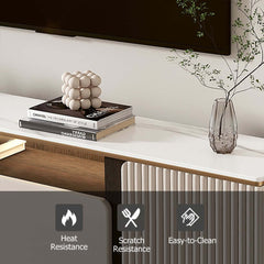 Modern Beige MDF TV Stand For 60-69 Inch TVs