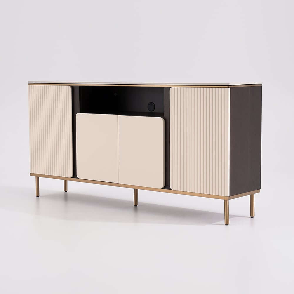 Modern Beige MDF TV Stand For 60-69 Inch TVs