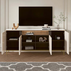 Modern Beige MDF TV Stand For 60-69 Inch TVs