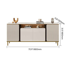 Modern Beige MDF TV Stand For 60-69 Inch TVs Dimensions