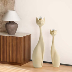 Modern Beige Resin Animal Sculptures for Living Room Decor