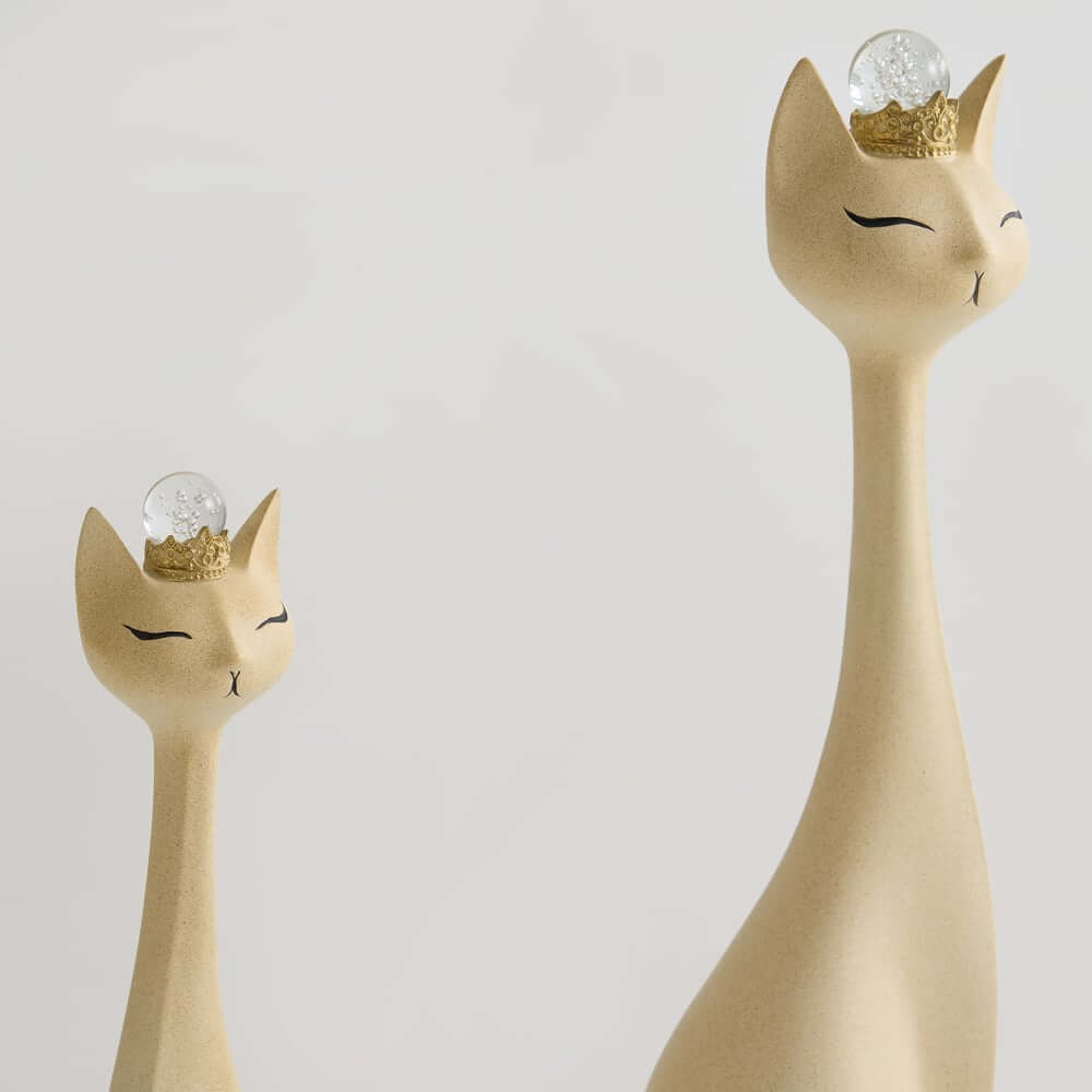 Modern Beige Resin Animal Sculptures for Living Room Decor