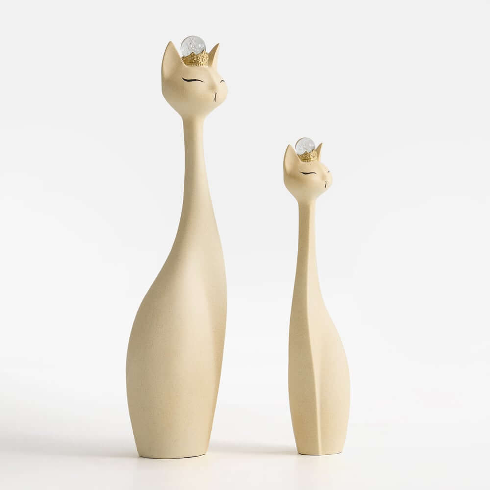 Modern Beige Resin Animal Sculptures for Living Room Decor