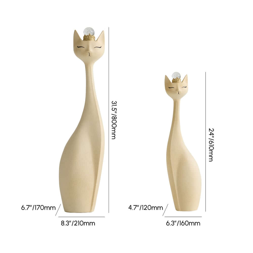 Modern Beige Resin Animal Sculptures for Living Room Decor Dimensions