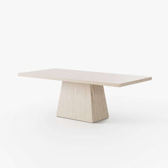 Modern Beige Sintered Stone Rectangle Dining Table Set