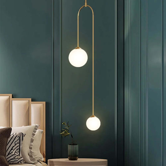 Modern Black and Gold Cluster Pendant Light with Moon-Shaped Shades Main Product Image