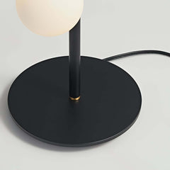 Modern Black and Gold Glass Floor Lamp with Ambient Lighting