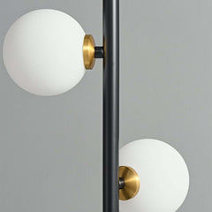 Modern Black and Gold Glass Floor Lamp with Ambient Lighting