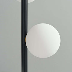 Modern Black and Gold Glass Floor Lamp with Ambient Lighting