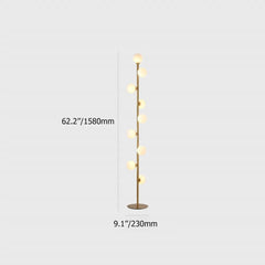 Modern Black and Gold Glass Floor Lamp with Ambient Lighting Dimensions