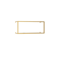 Modern Black and Gold Metal Floating Shelves - Set of 6